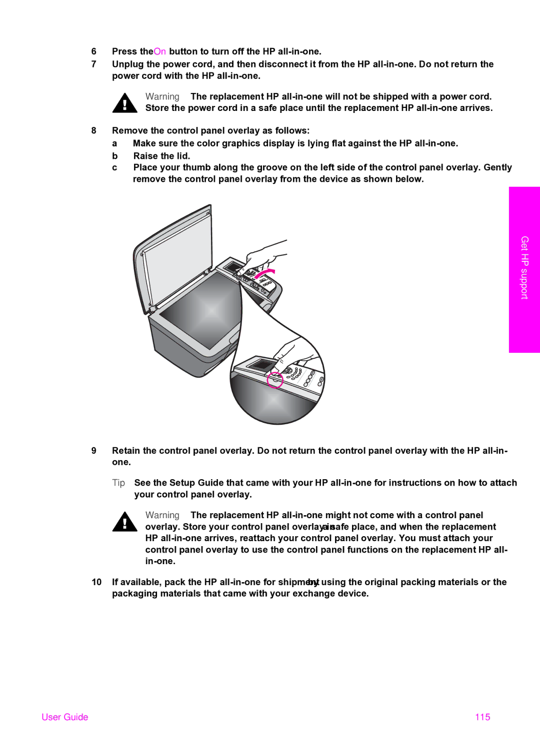 HP 2355v, 2350 manual User Guide 115 