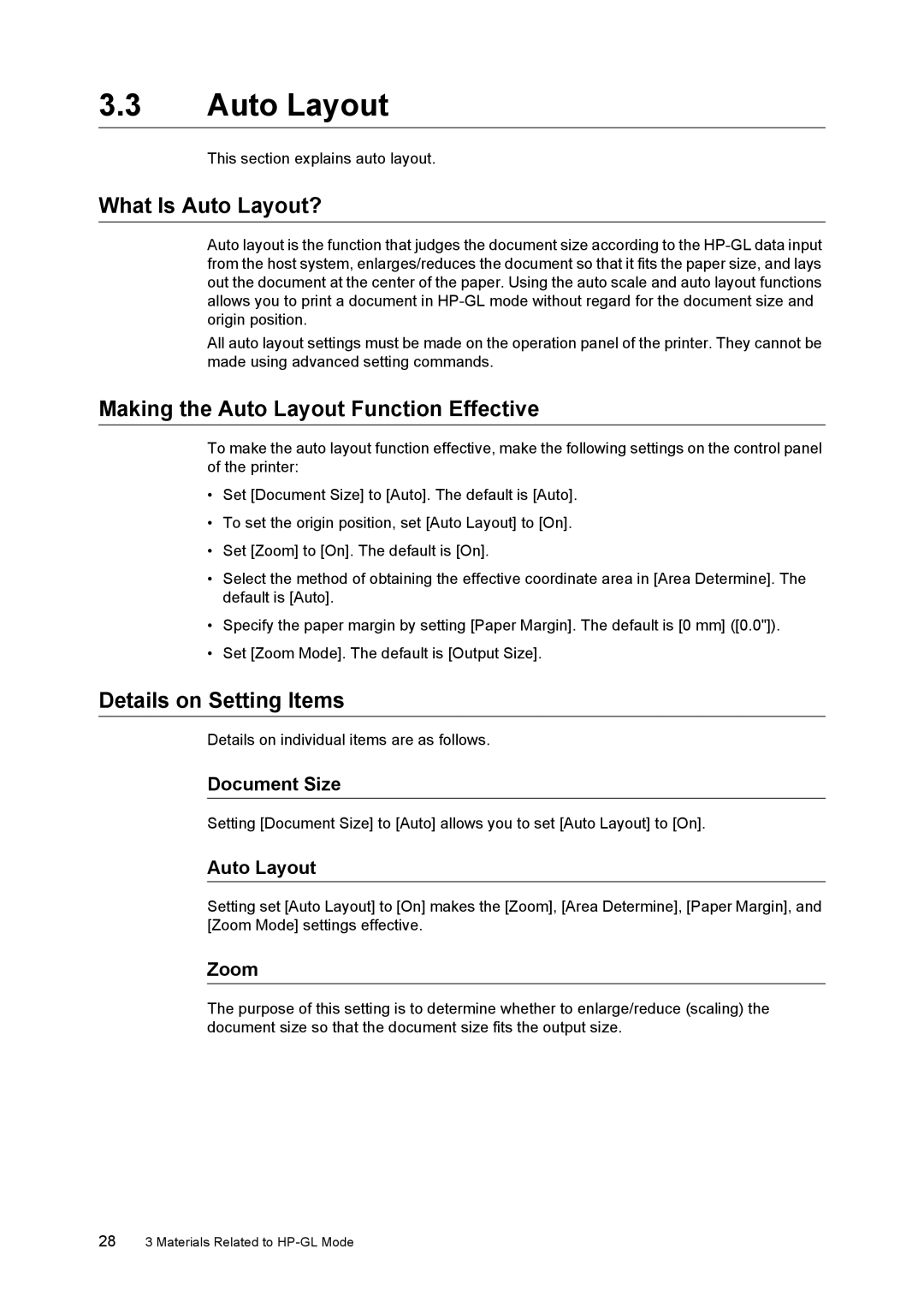 HP 240A, 340A manual What Is Auto Layout?, Making the Auto Layout Function Effective, Details on Setting Items 