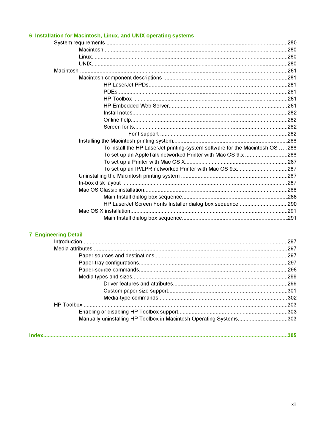 HP 2410 manual Engineering Detail, 305, System requirements 