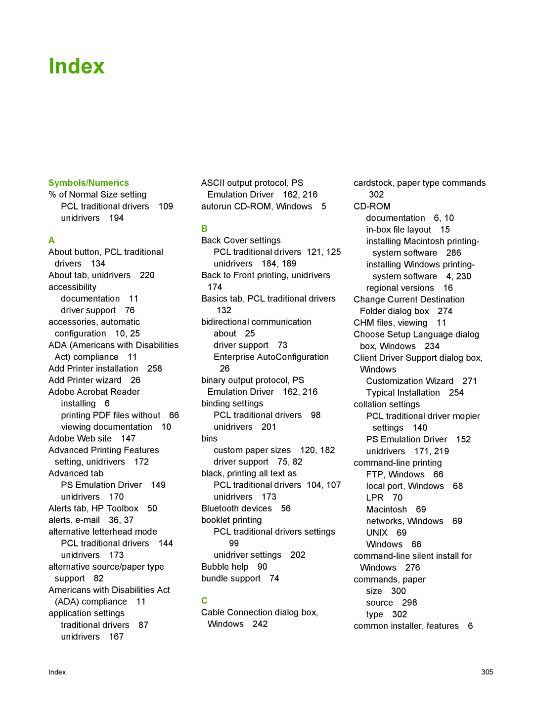 HP 2410 manual Index, Symbols/Numerics 