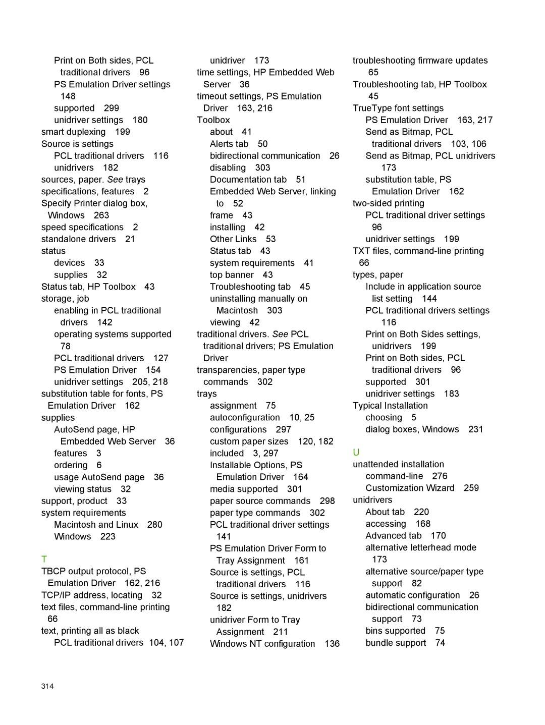 HP 2410 manual 314 