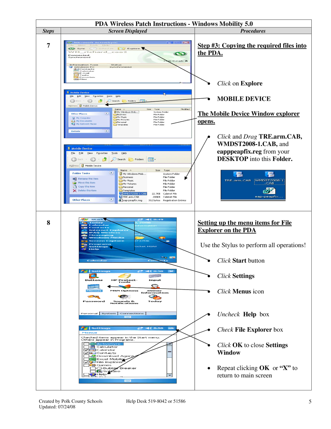 HP 2490 manual Click Settings, Check File Explorer box, Window 