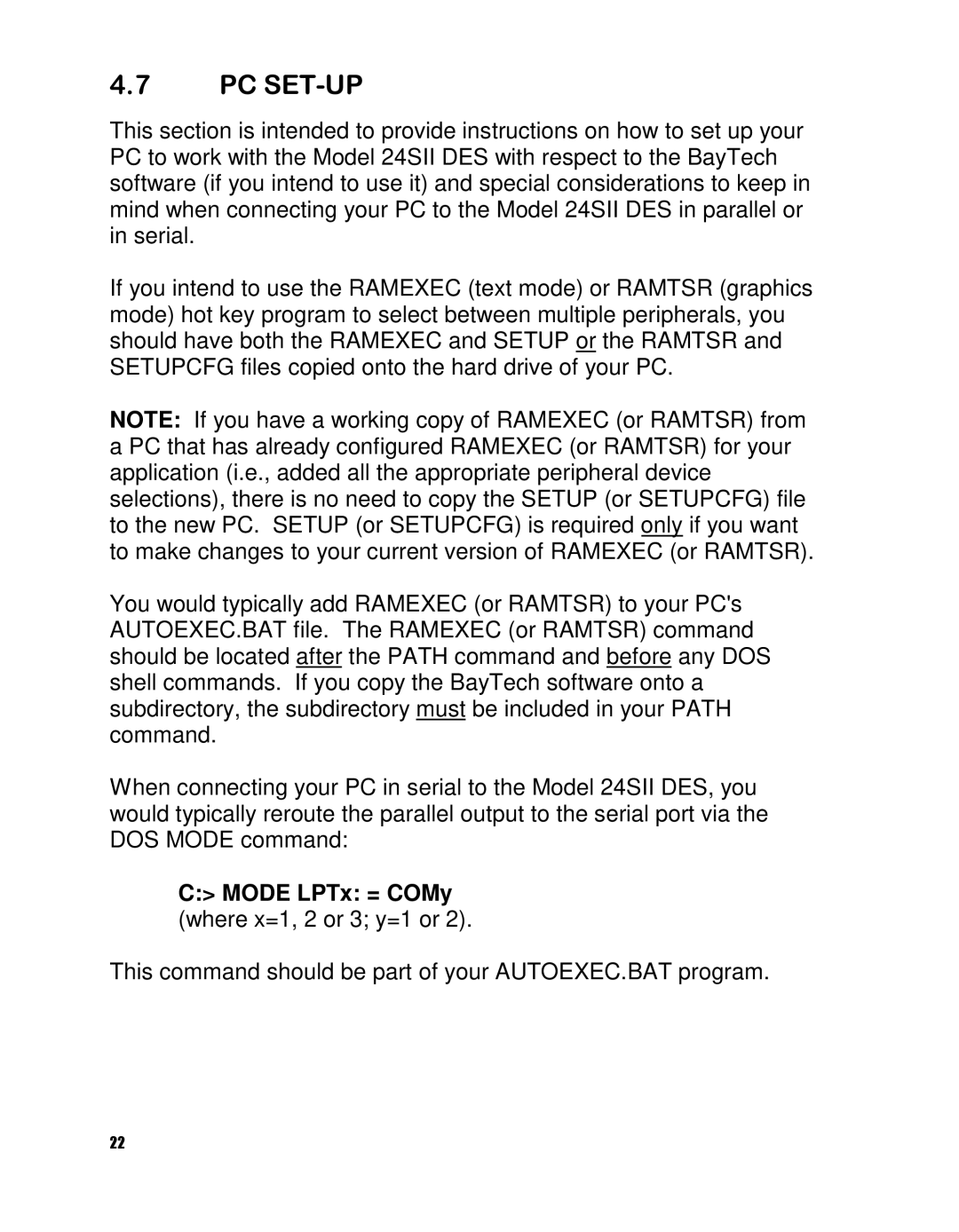 HP 24SII manual This command should be part of your AUTOEXEC.BAT program 