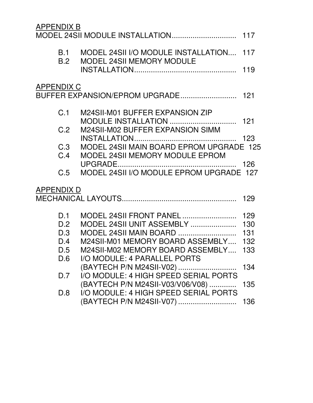 HP manual Appendix B Model 24SII Module Installation 