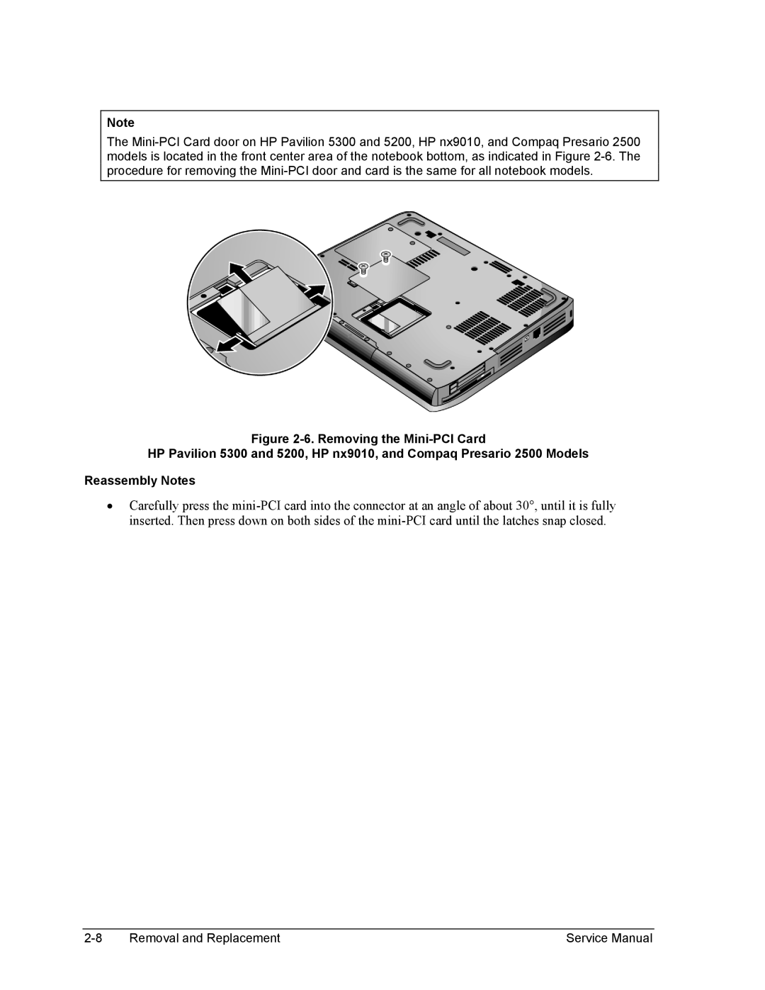 HP 1100, 2500, 2100 manual Removal and Replacement 