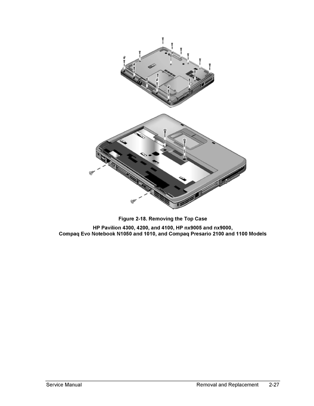 HP 2100, 2500, 1100 manual Removal and Replacement 