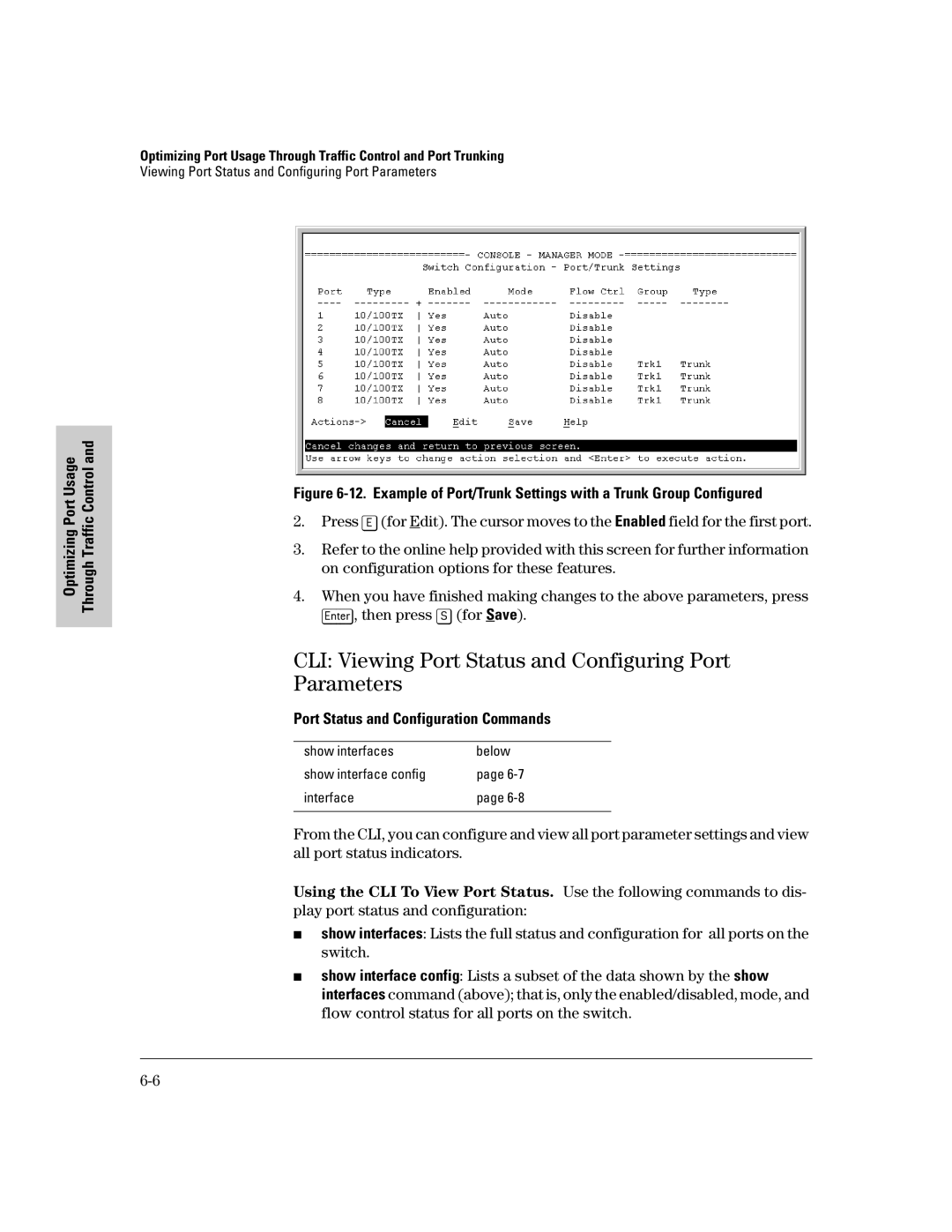 HP 2500 manual CLI Viewing Port Status and Configuring Port Parameters, Port Status and Configuration Commands 