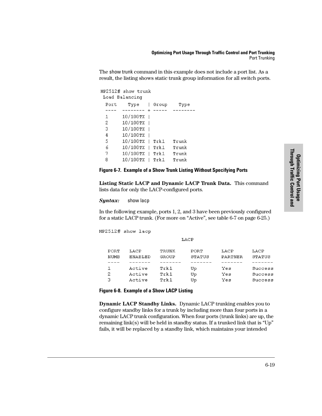 HP 2500 manual Example of a Show Trunk Listing Without Specifying Ports 