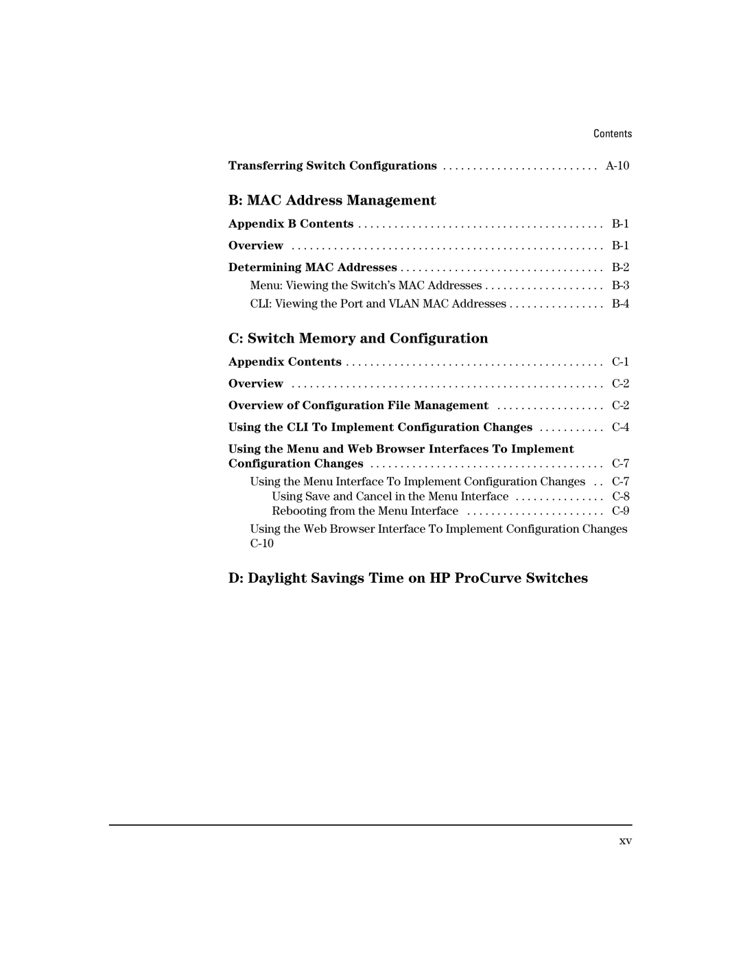 HP 2500 manual Daylight Savings Time on HP ProCurve Switches 