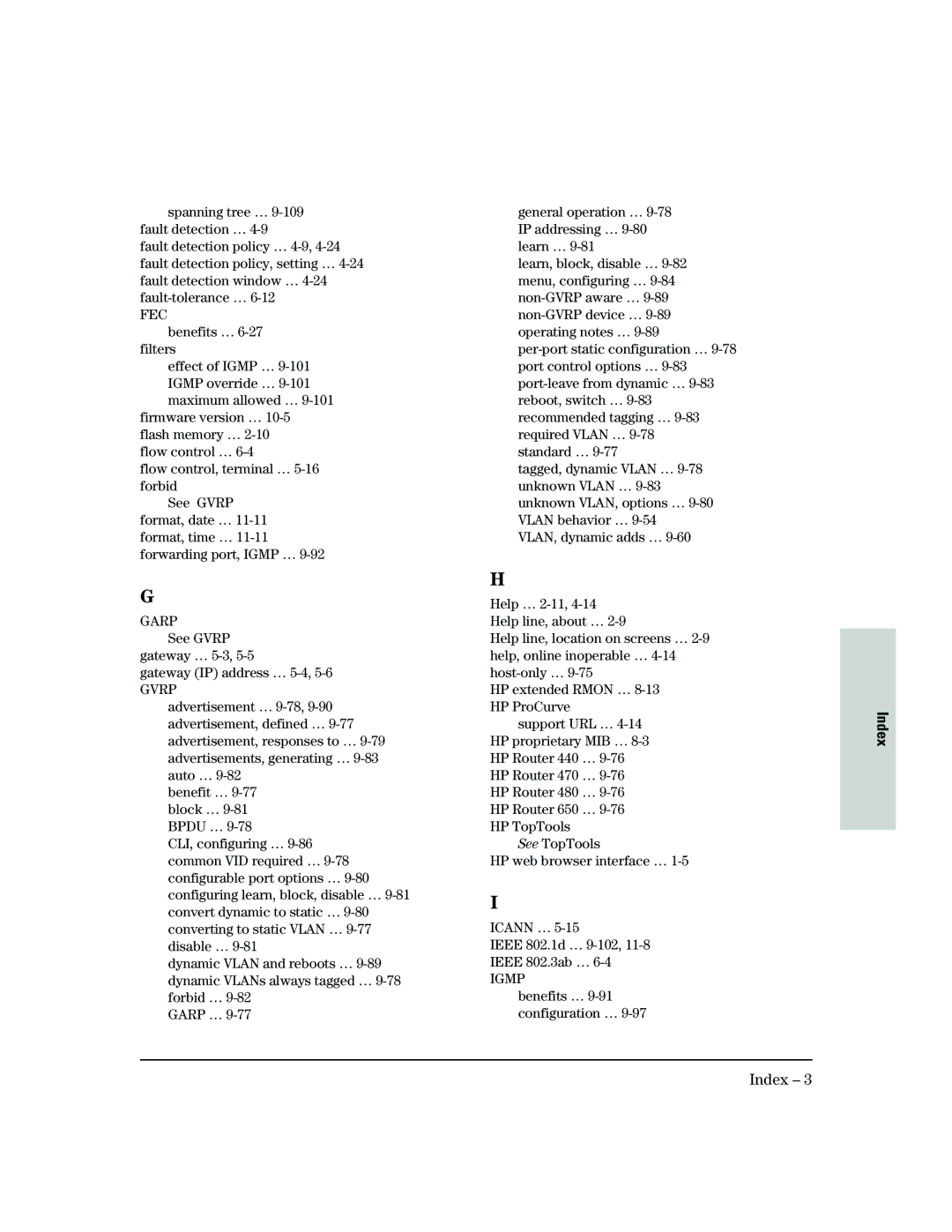 HP 2500 manual Garp 