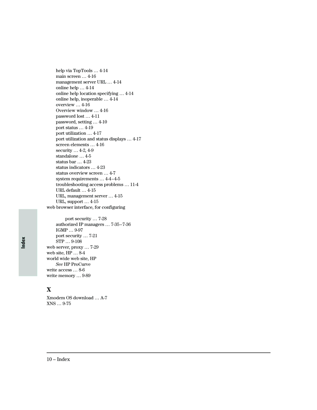 HP 2500 manual Xmodem OS download … A-7 XNS … 