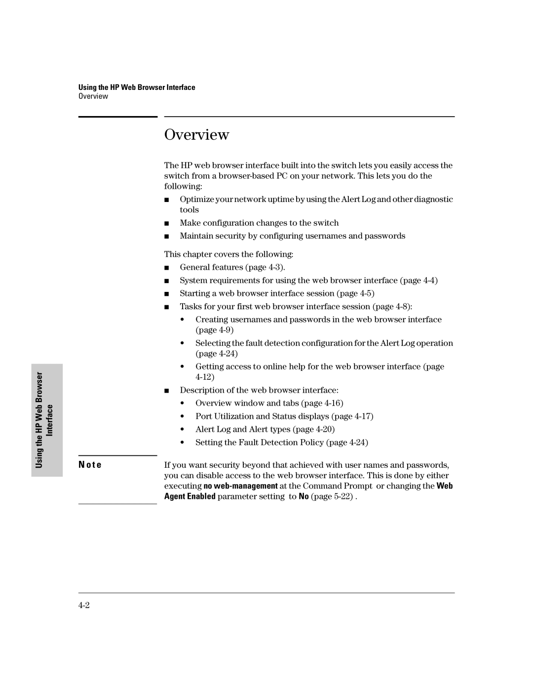 HP 2500 manual Agent Enabled parameter setting to No, Using Using the HP Web Browser Interface 