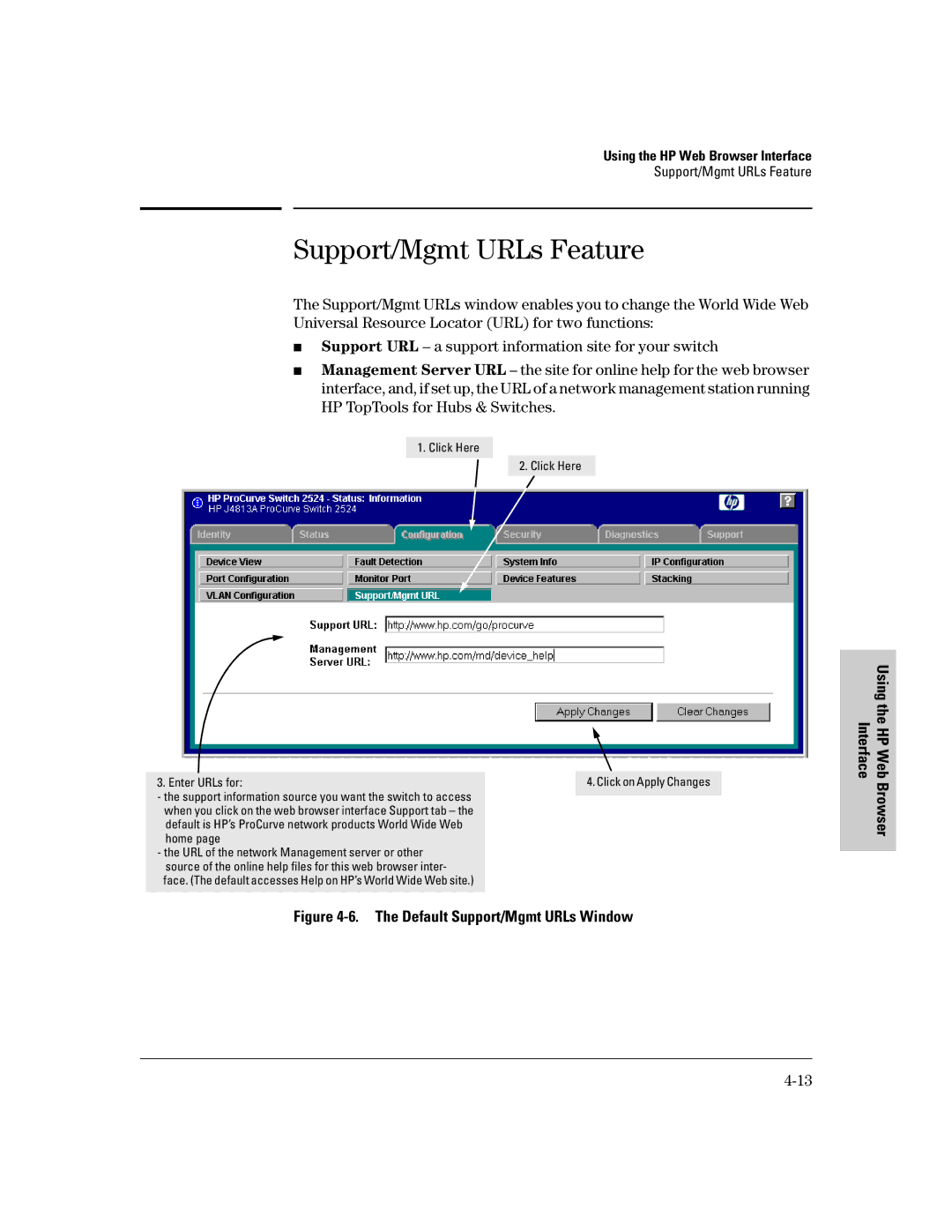 HP 2500 manual Support/Mgmt URLs Feature 