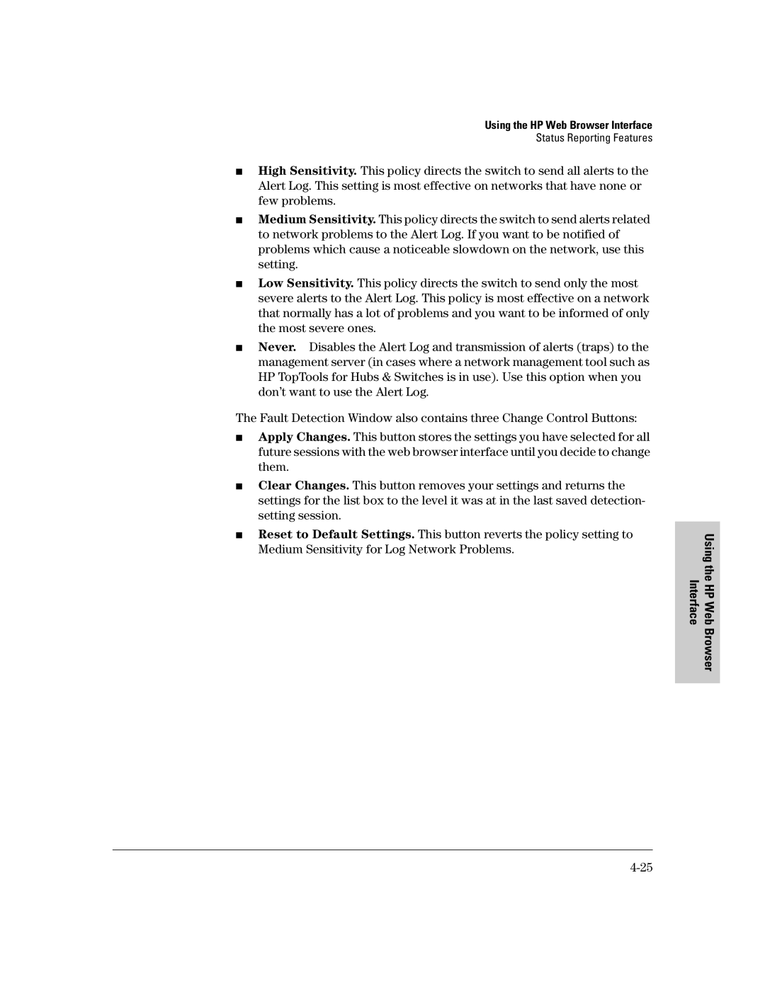 HP 2500 manual Using the HP Web Browser Interface 