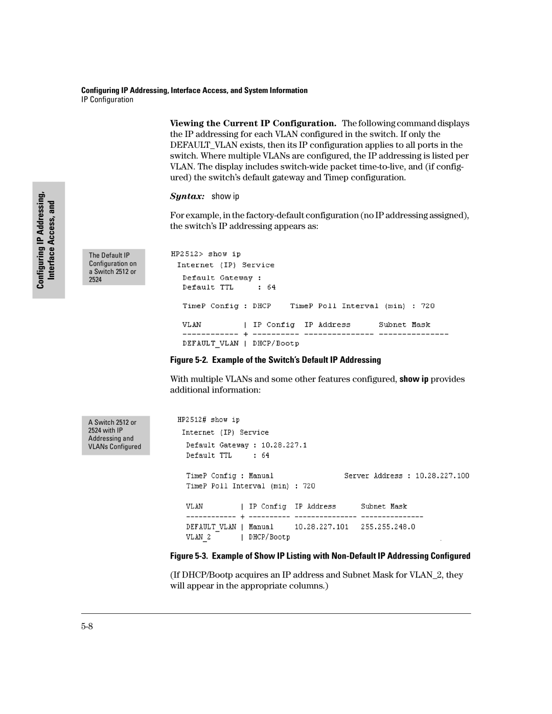 HP 2500 manual Syntax show ip 