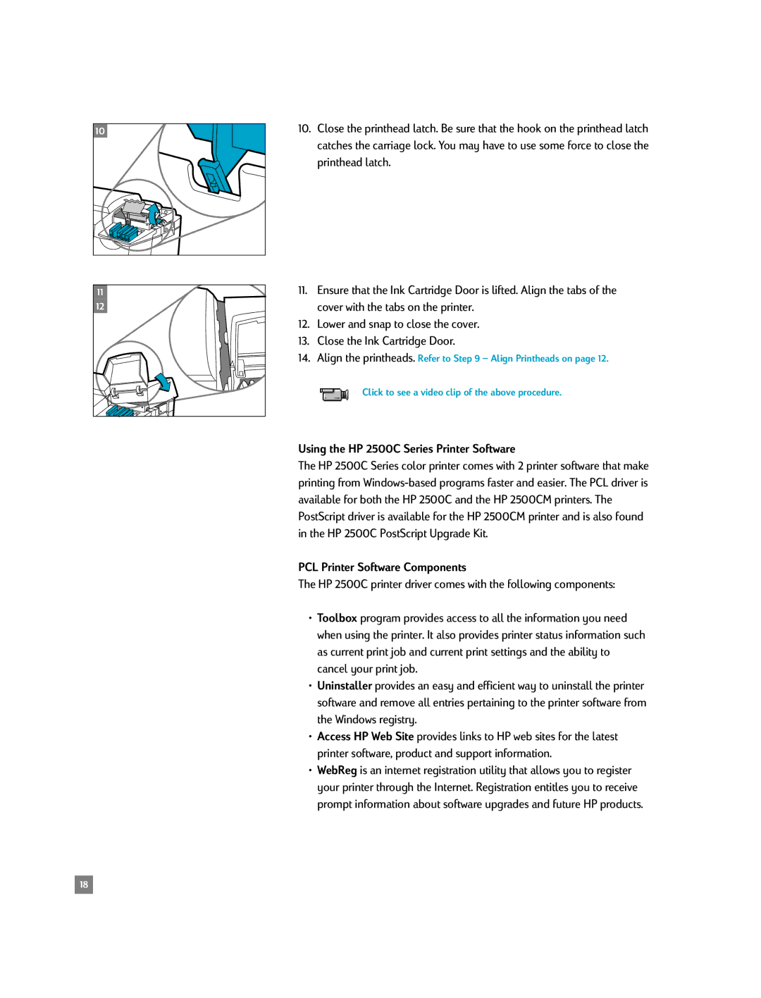 HP 2500C/CM manual Using the HP 2500C Series Printer Software, PCL Printer Software Components 