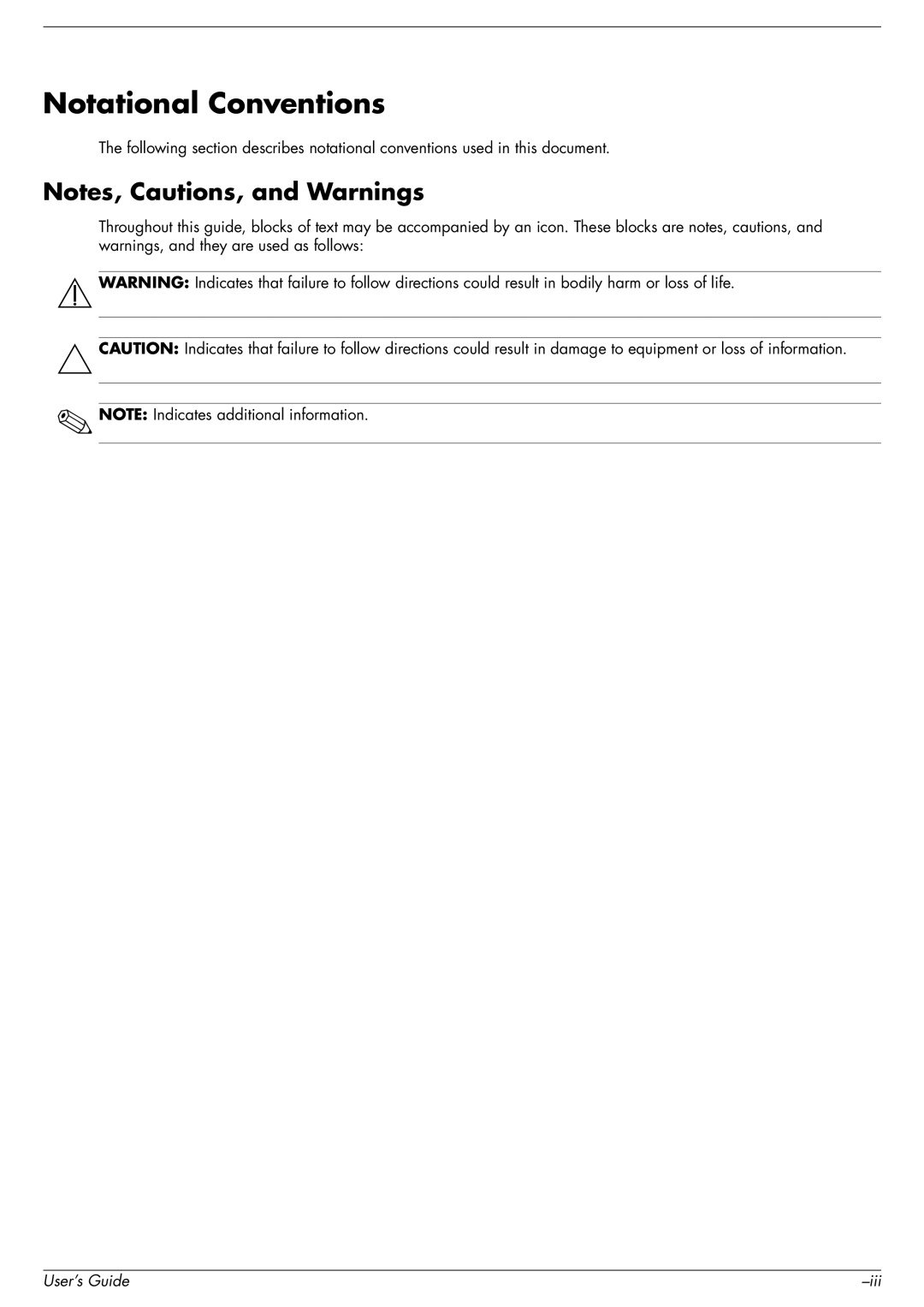 HP 2509b manual Notational Conventions 