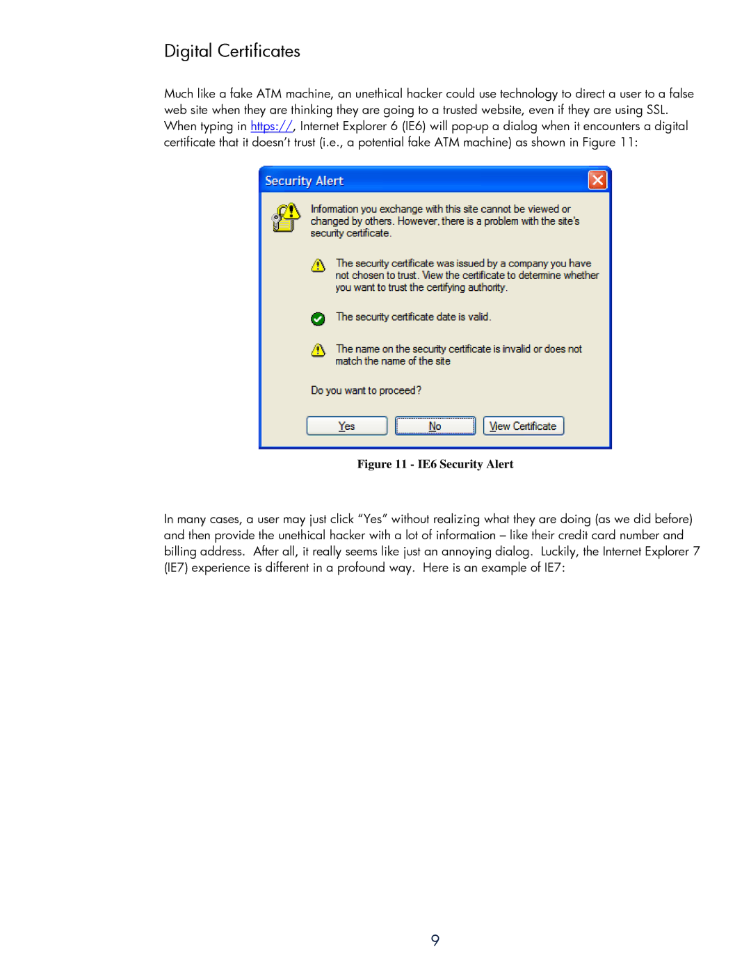 HP 250m Print Server for Fast Ethernet, 250m Print Server - Fast Ethernet manual Digital Certificates, IE6 Security Alert 