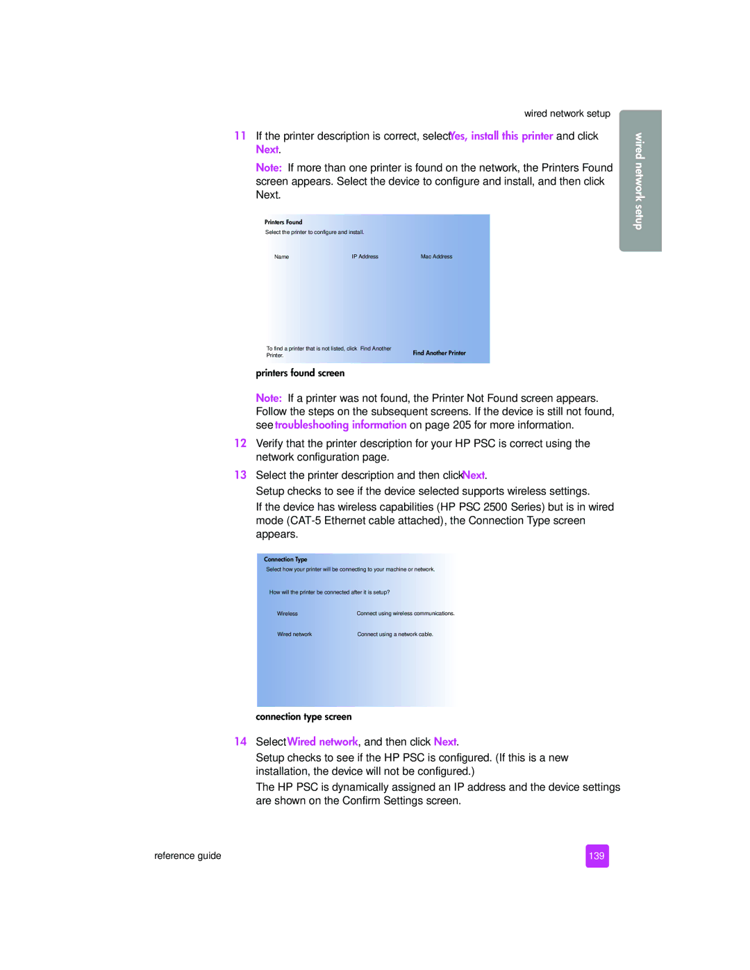 HP 2510xi manual 139, Printers Found 