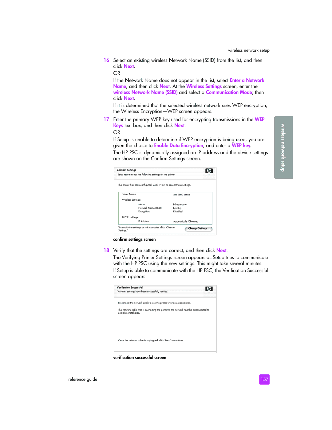 HP 2510xi manual Verify that the settings are correct, and then click Next, 157 