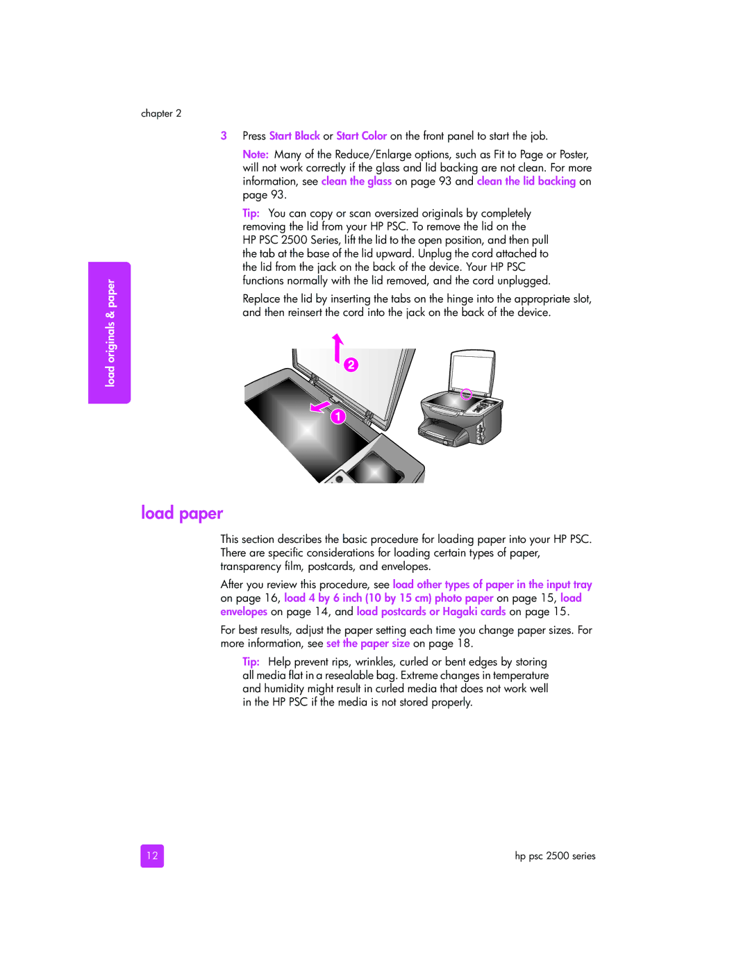 HP 2510xi manual Load paper 