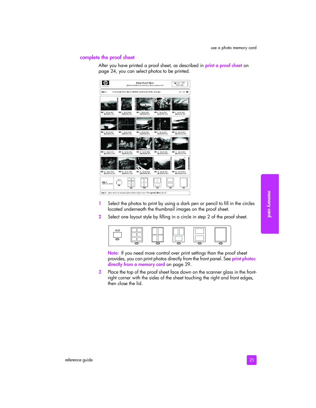 HP 2510xi manual Complete the proof sheet 