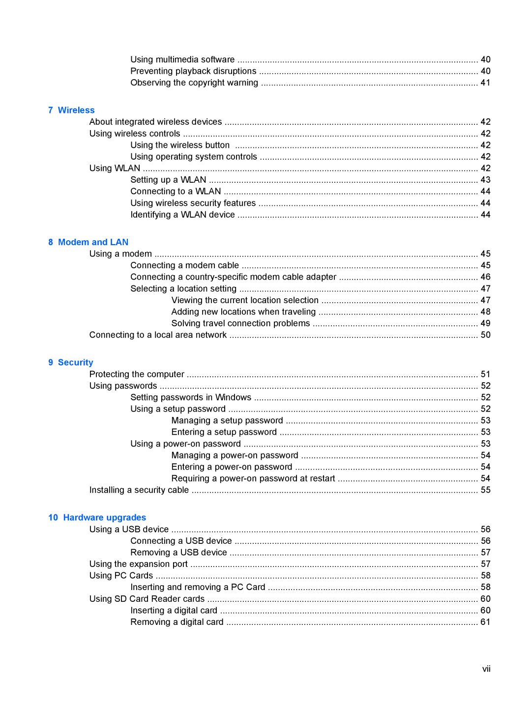 HP 2533t Mobile manual Wireless 