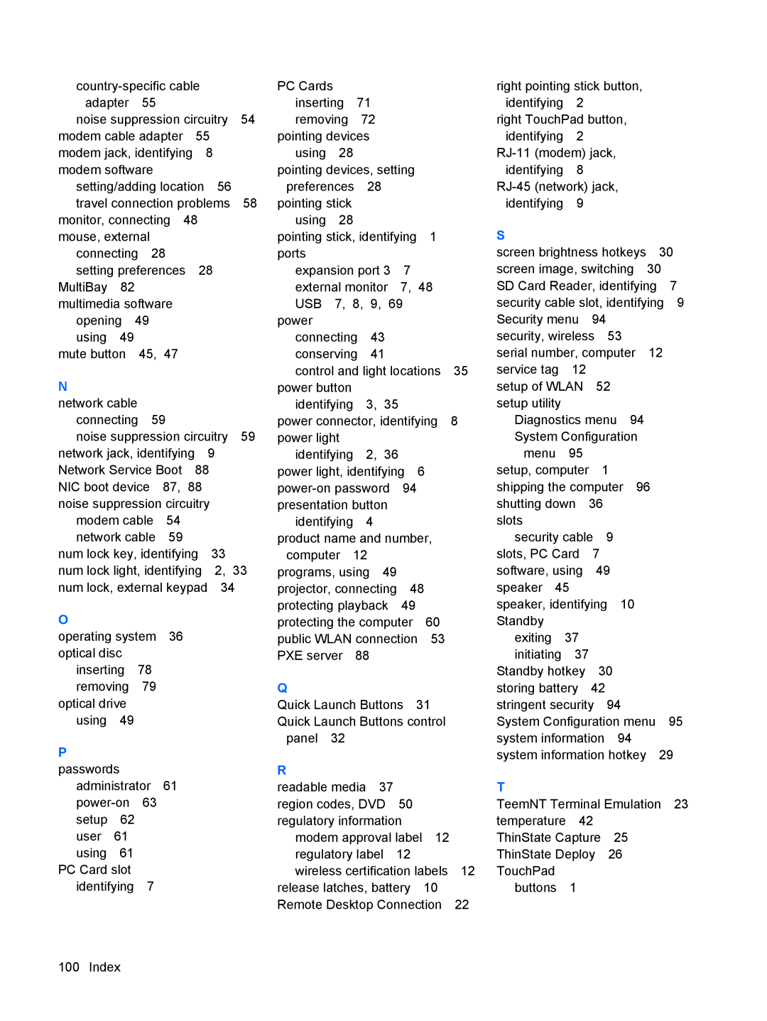 HP 2533t Mobile manual Passwords 