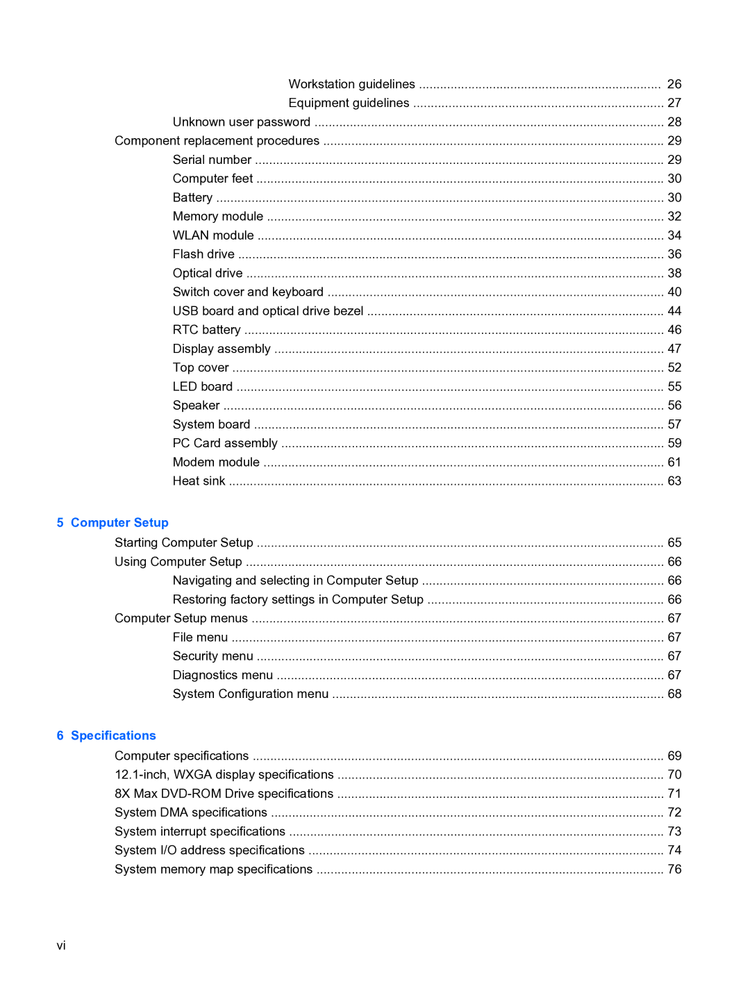 HP 2533t Mobile manual Computer Setup 