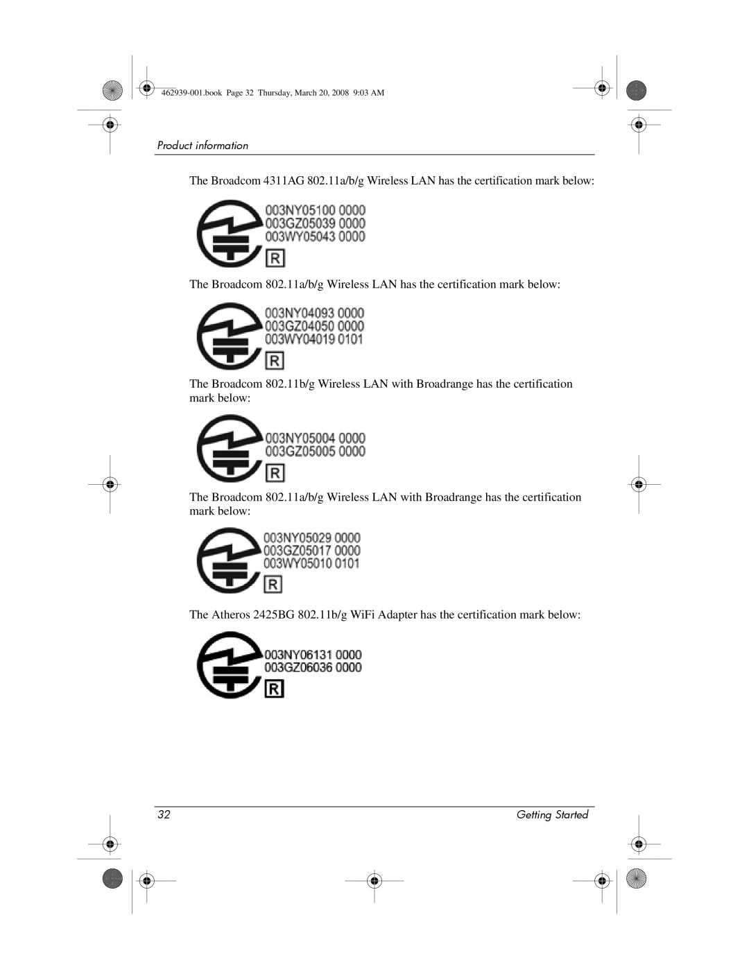 HP 2533T manual Book Page 32 Thursday, March 20, 2008 903 AM 