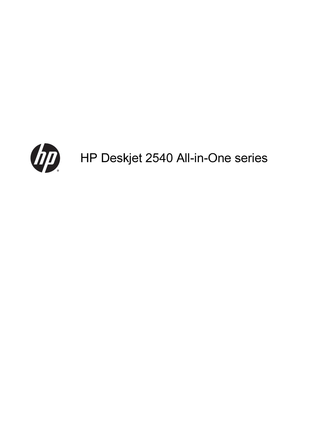 HP 2540 A9U22A#B1H manual HP Deskjet 2540 All-in-One series 