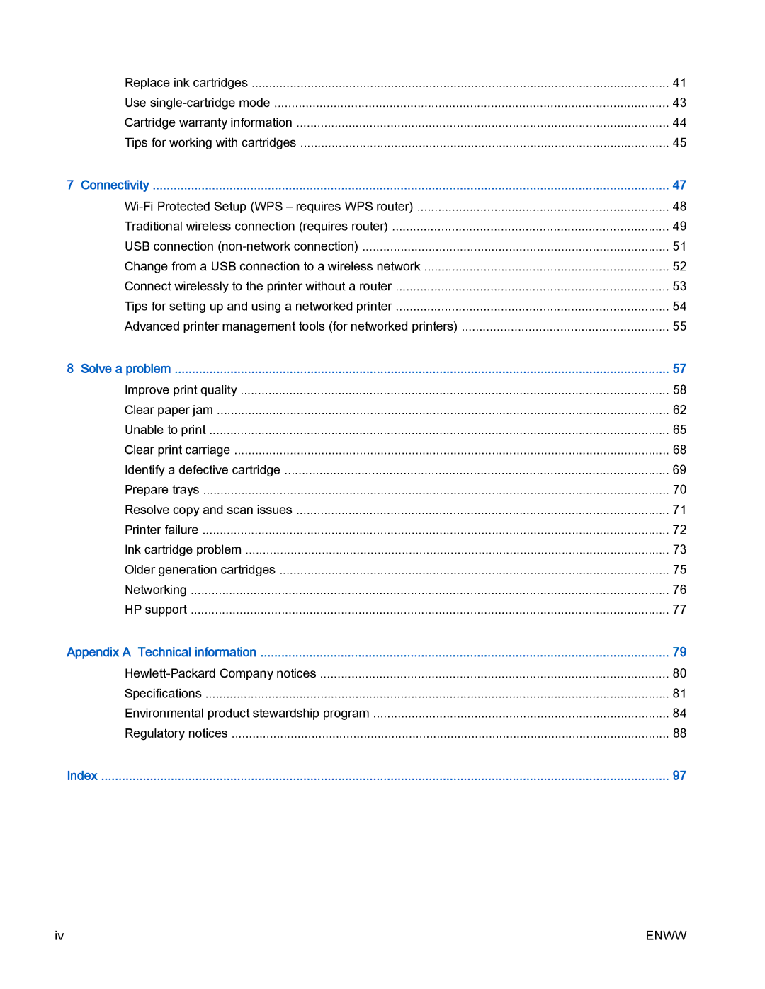 HP 2540 manual Appendix a Technical information 