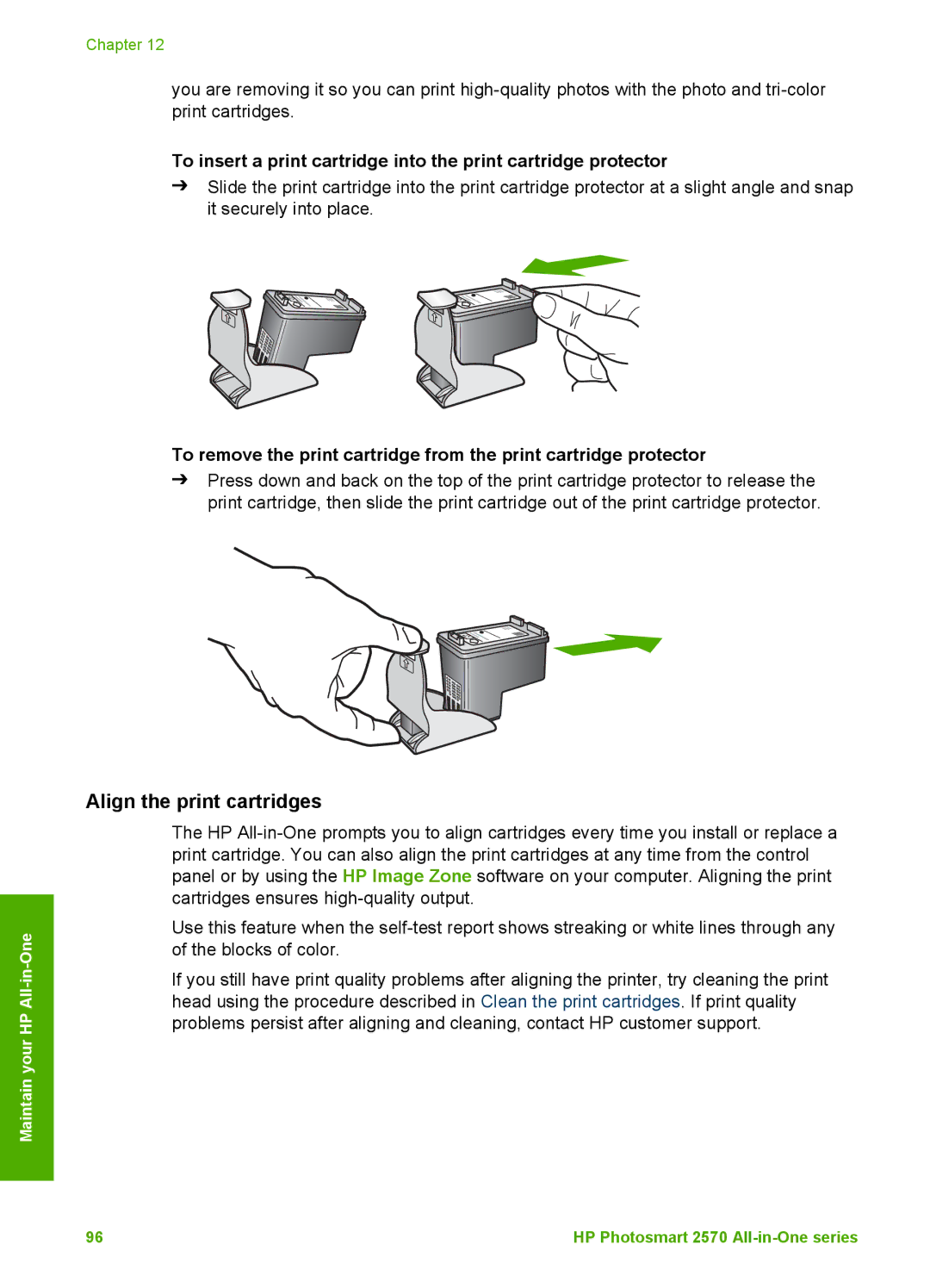 HP 2575xi, 2575v manual Align the print cartridges 