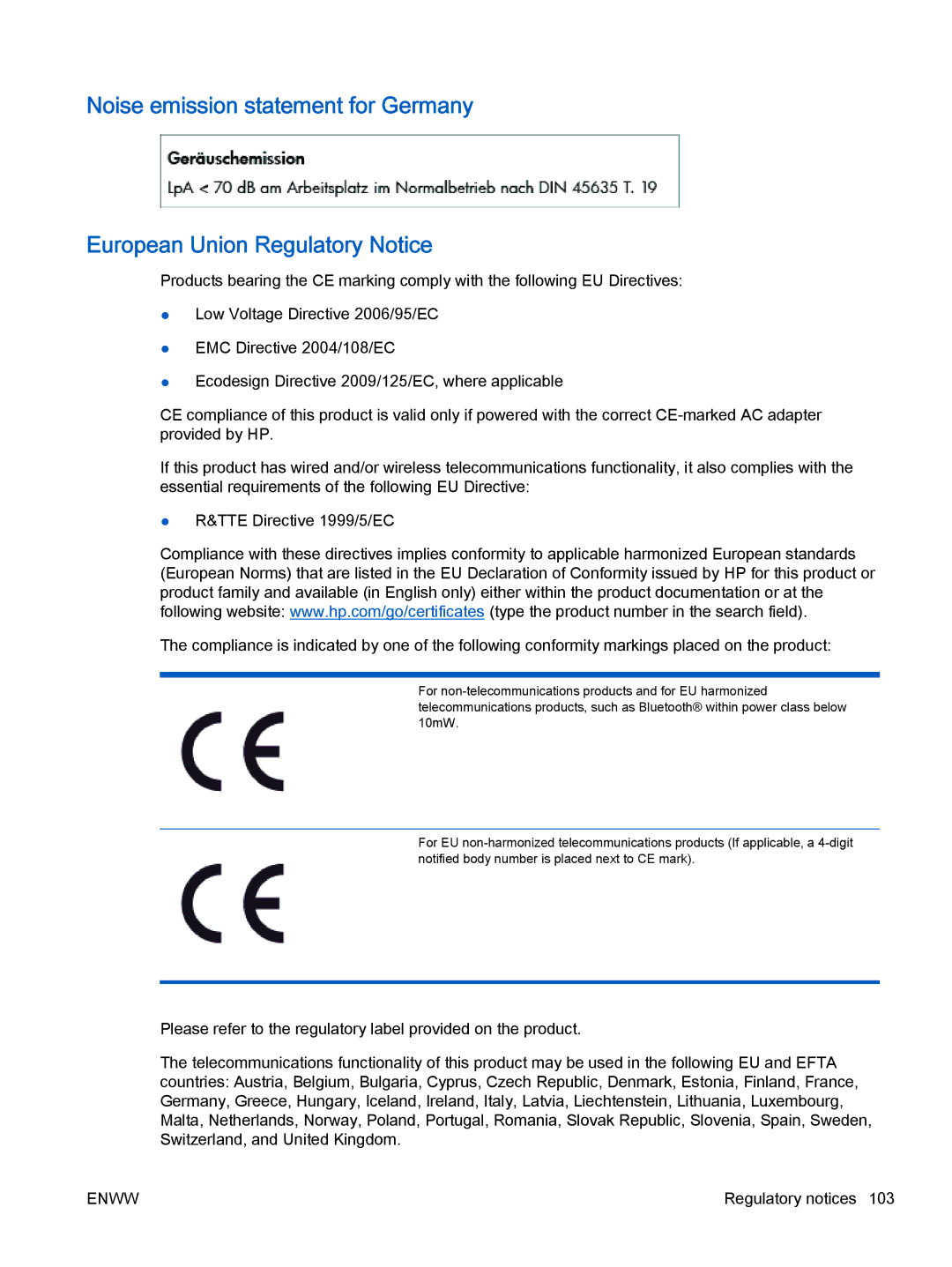 HP 2621, 2622 manual Enww 