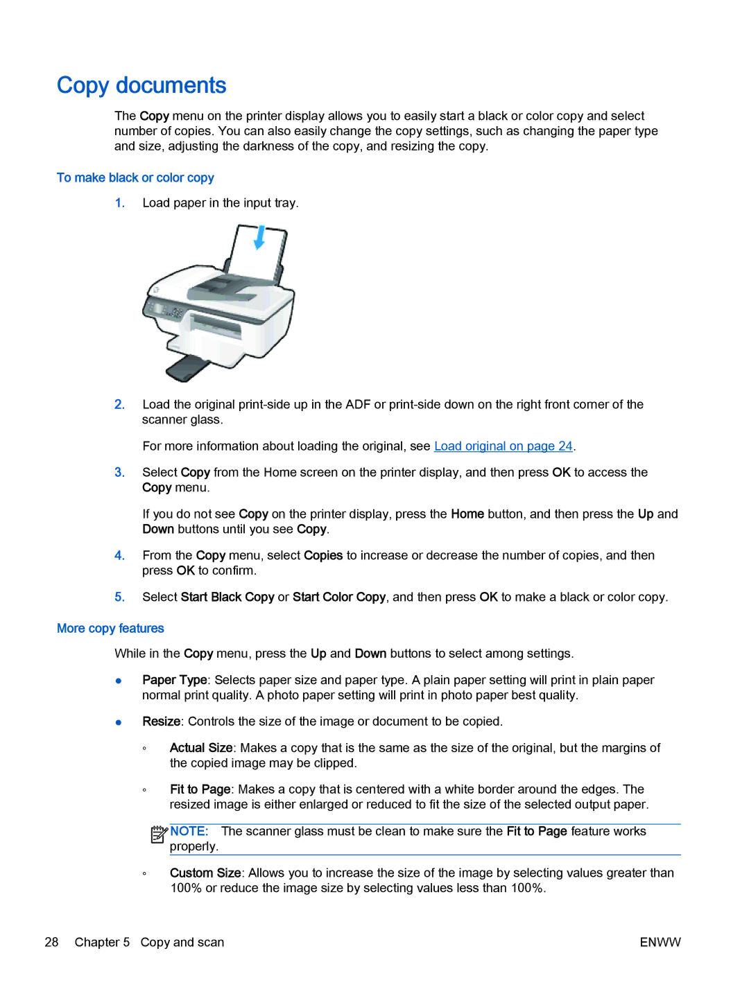 HP 2622, 2621 manual Copy documents, To make black or color copy, More copy features 