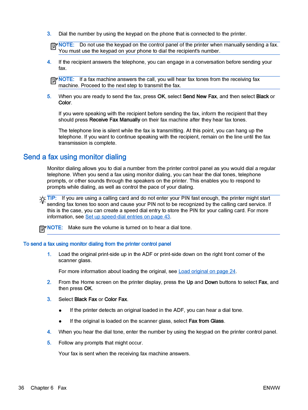 HP 2622, 2621 manual Send a fax using monitor dialing 