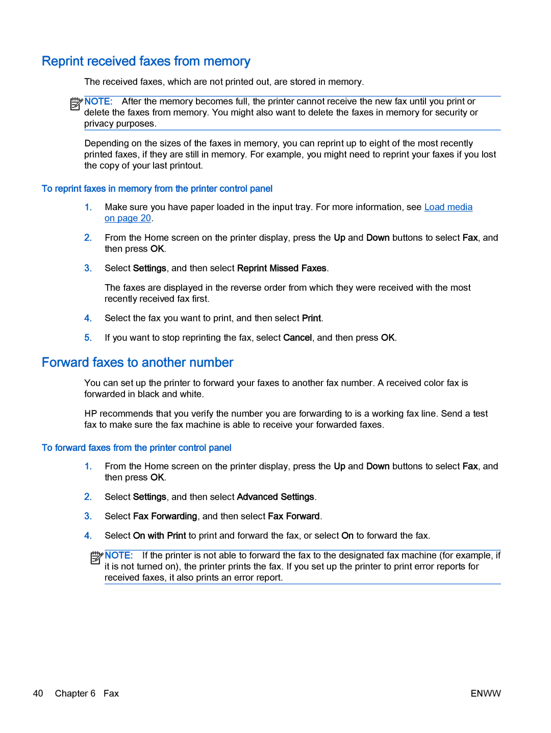 HP 2622, 2621 manual Reprint received faxes from memory, Forward faxes to another number 