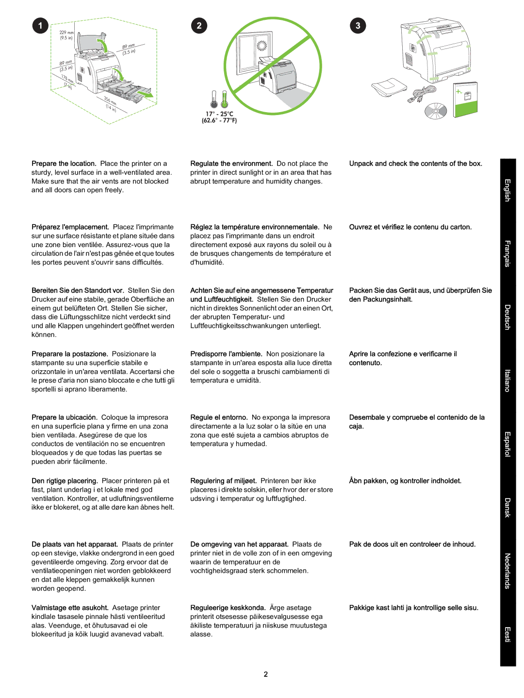 HP 2700 s 2700 manual Ouvrez et vérifiez le contenu du carton, Aprire la confezione e verificarne il contenuto 