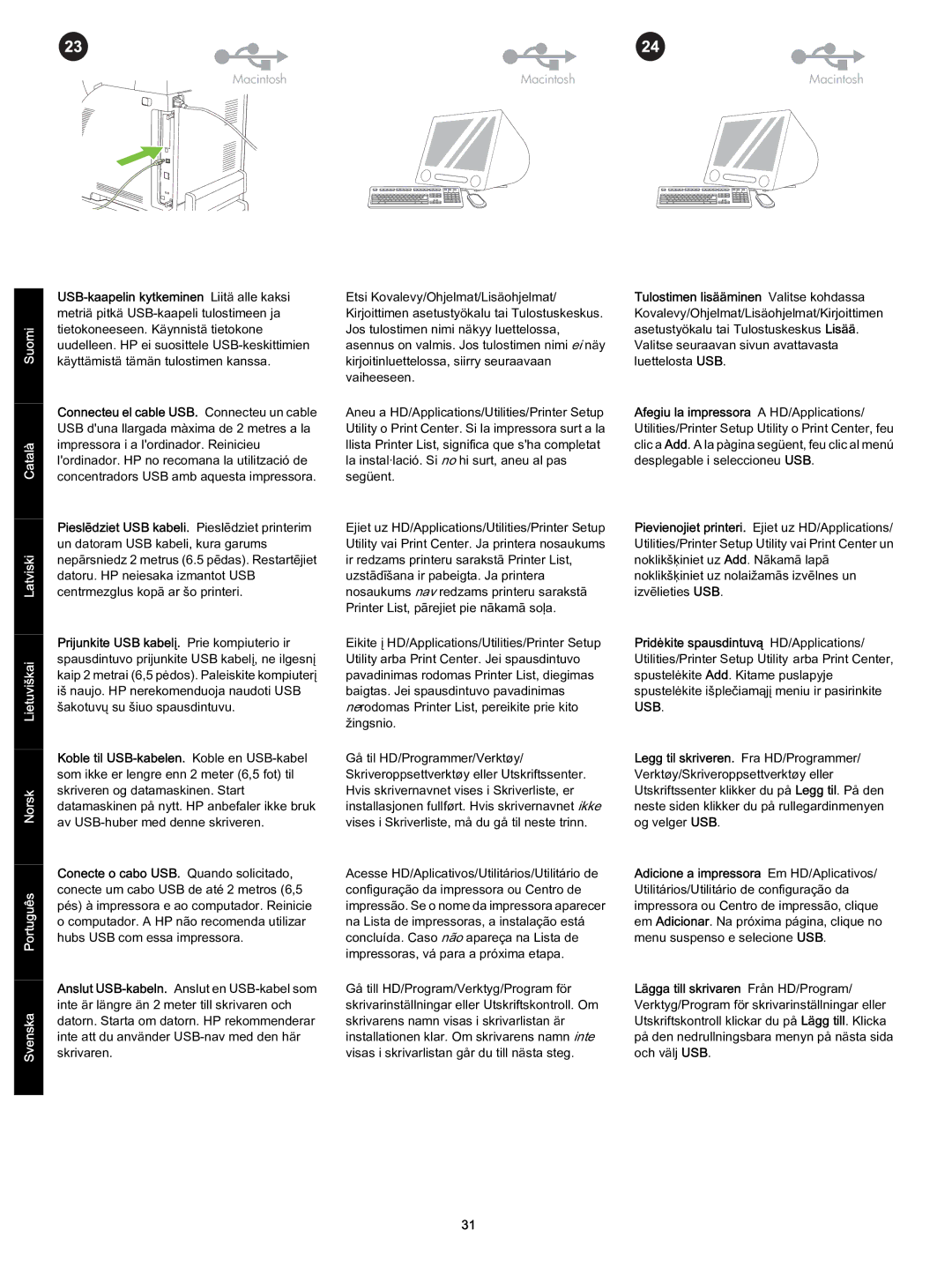 HP 2700 s 2700 manual Suomi Català Latviski Lietuviškai Norsk Svenska Português 