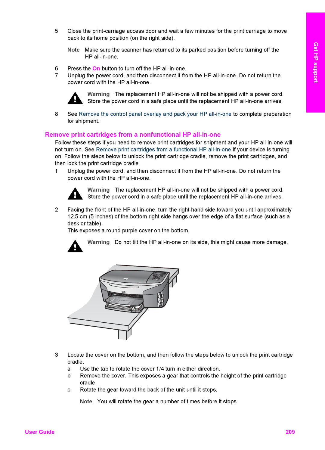 HP 2613, 2710xi, 2610xi, 2610v manual Remove print cartridges from a nonfunctional HP all-in-one 