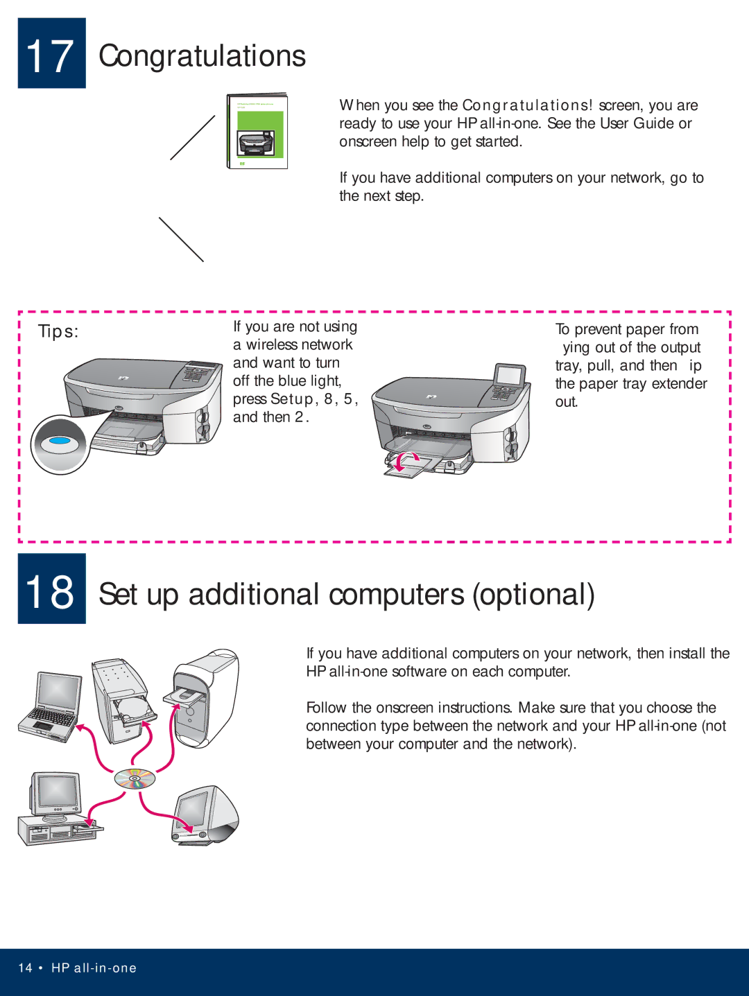 HP 2710xi manual Congratulations, Set up additional computers optional 