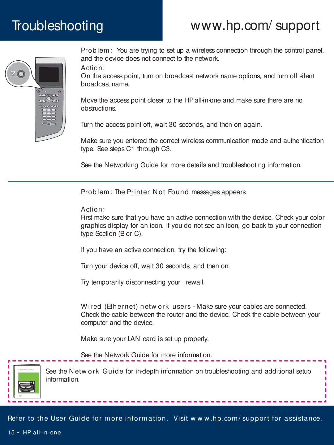 HP 2710xi manual Troubleshooting 