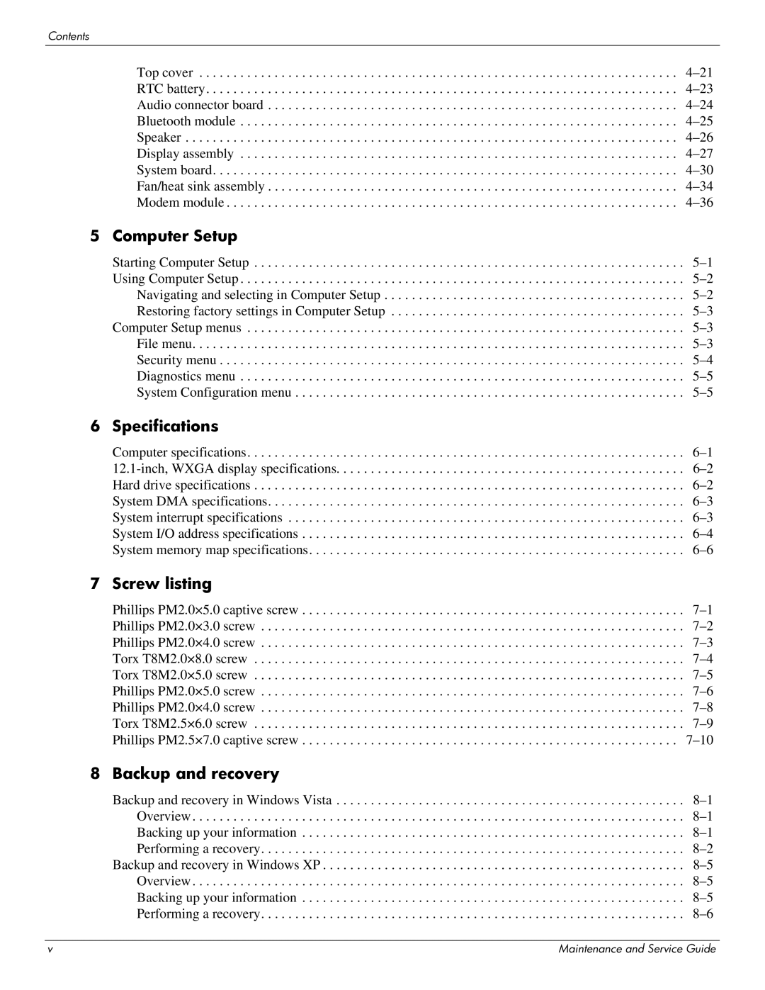 HP 2730p 2730p manual Computer Setup 