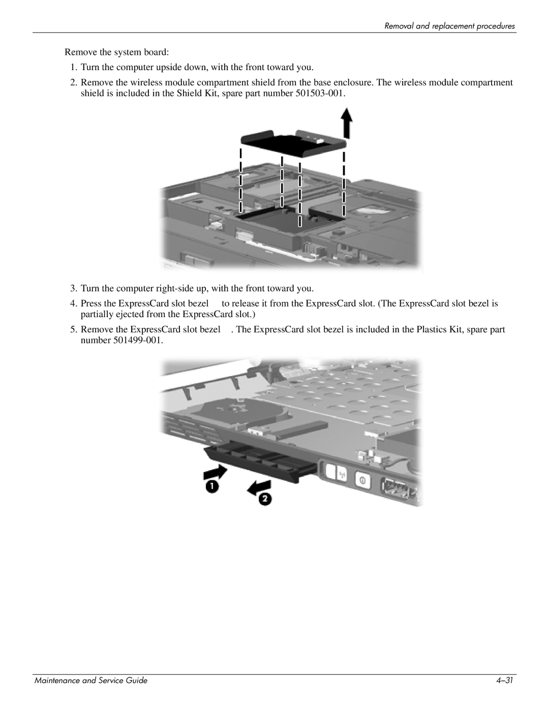 HP 2730p 2730p manual Removal and replacement procedures 