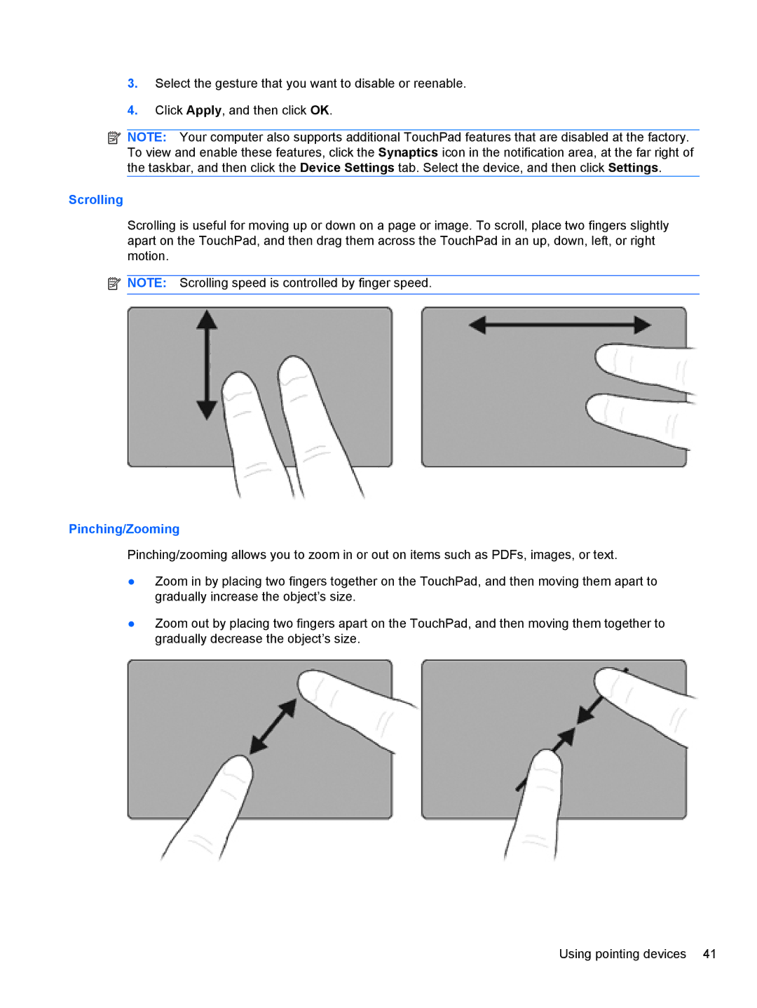 HP 2740P manual Scrolling 