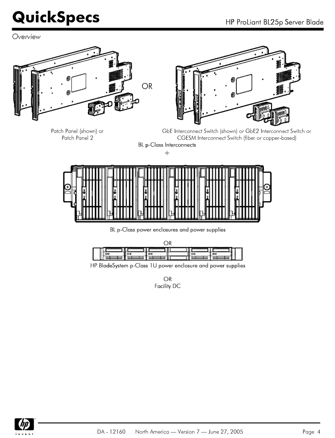 HP 275 manual BL p-Class Interconnects 