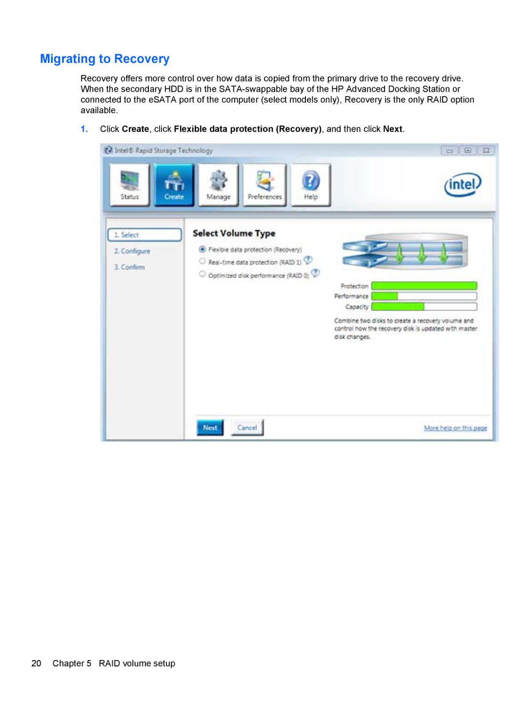 HP 2760p manual Migrating to Recovery 