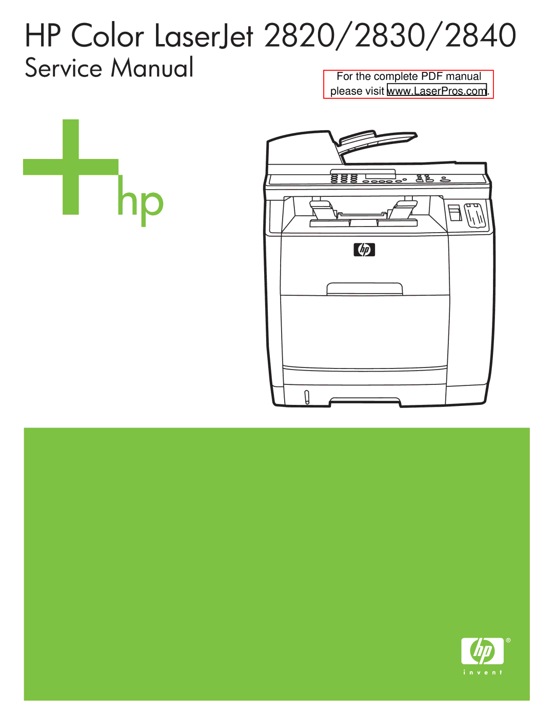 HP manual HP Color LaserJet 2820/2830/2840 