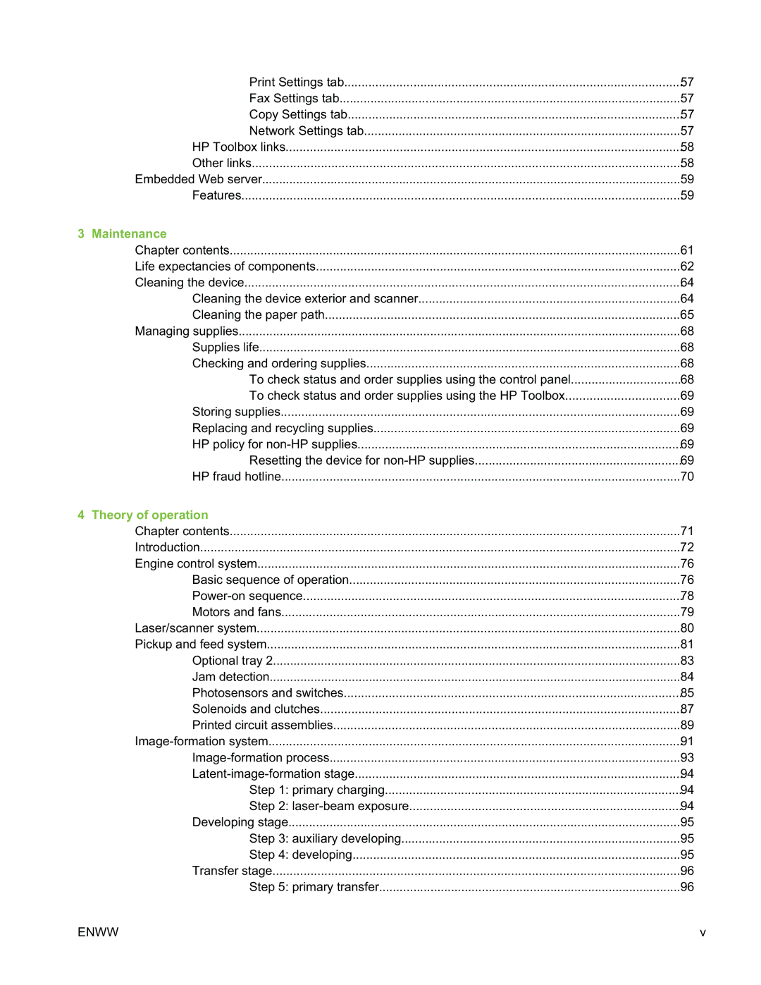 HP 2830, 2840, 2820 manual Maintenance, Theory of operation 