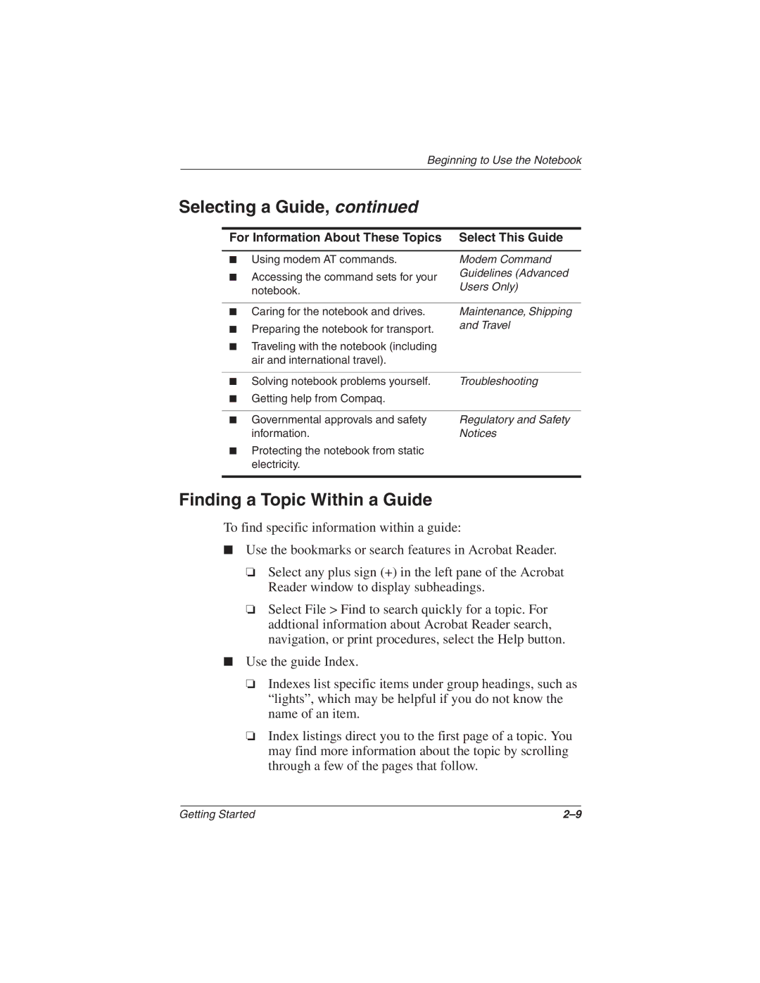 HP 2857AP manual Finding a Topic Within a Guide, Travel 